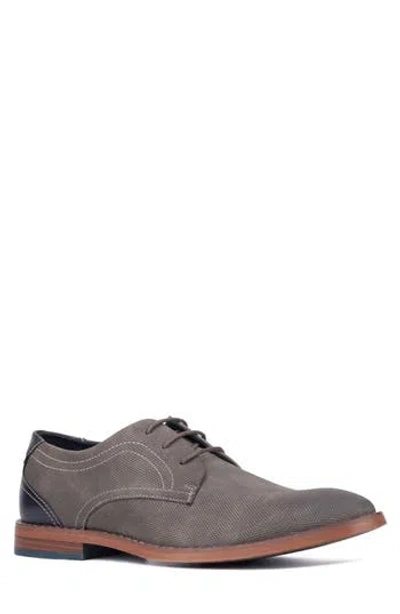 Reserve Footwear Textured Plain Toe Derby In Grey