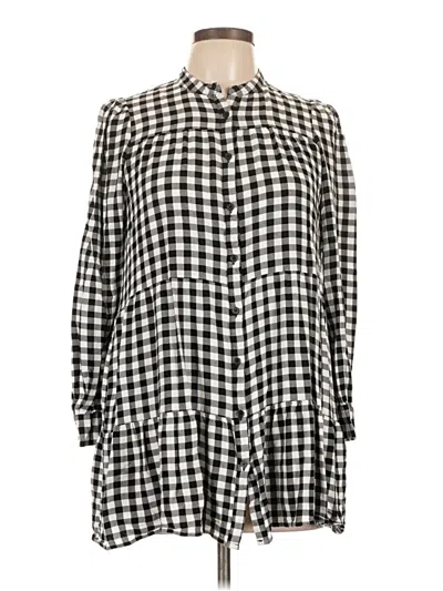 Pre-owned Reserved 3/4 Sleeve Blouse In Black