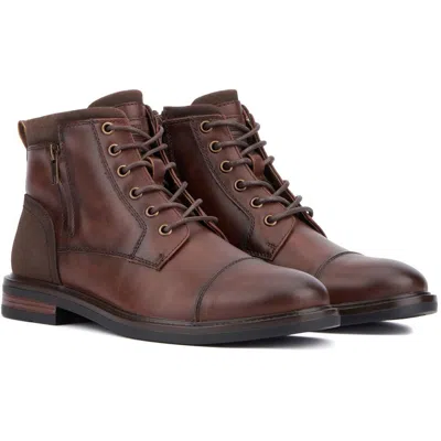 Reserved Footwear Axel Mens Zipper Faux Leather Chukka Boots In Brown