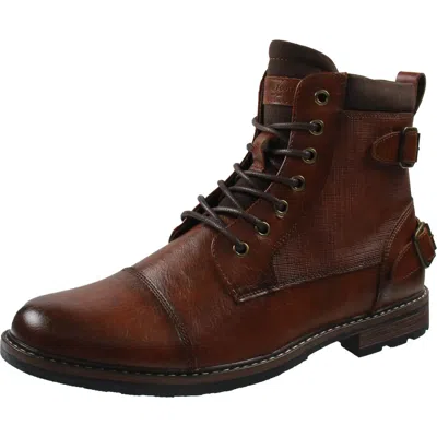 Reserved Footwear Emmett Mens Zipper Faux Leather Chukka Boots In Green