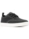 Reserved Footwear Kono Mens Faux Leather Casual And Fashion Sneakers In Black