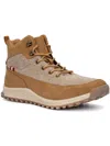 Reserved Footwear Magnus Mens Faux Leather Textured Hiking Boots In Gold