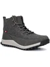RESERVED FOOTWEAR MAGNUS MENS FAUX LEATHER TEXTURED HIKING BOOTS