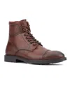 Reserved Footwear Axel Mens Zipper Faux Leather Chukka Boots In Dark Brown