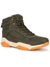 RESERVED FOOTWEAR MENS FAUX LEATHER QUILTED HIKING BOOTS