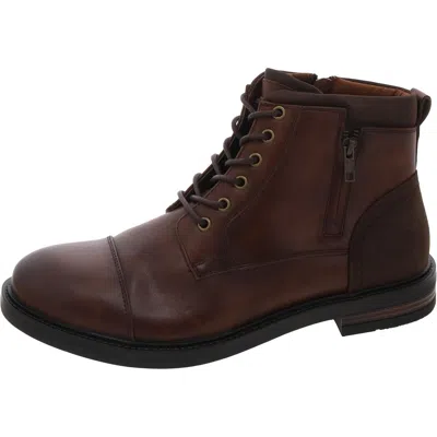 Reserved Footwear Rf1372 Mens Zipper Manmade Chukka Boots In Brown