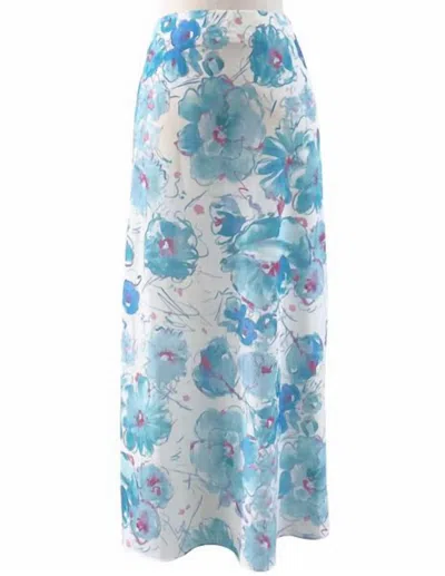 Reset By Jane Alora Maxi Skirt In Blue Purple Floral In Multi