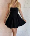Reset By Jane Always Elegant Pleated Mini Dress In Black