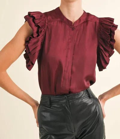 Reset By Jane Audrey Blouse In Wine