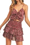 Reset By Jane Blaze Smocked Tank Top In Red In Red