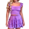 Reset By Jane Buttercup Flutter Sleeve Top In Lavender In Purple