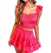 Reset By Jane Buttercup Flutter Sleeve Top In Pink In Pink