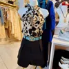 Reset By Jane Cam Top In Mocha Black Multi