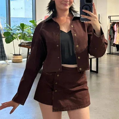Reset By Jane Carly Jacket In Mocha In Brown