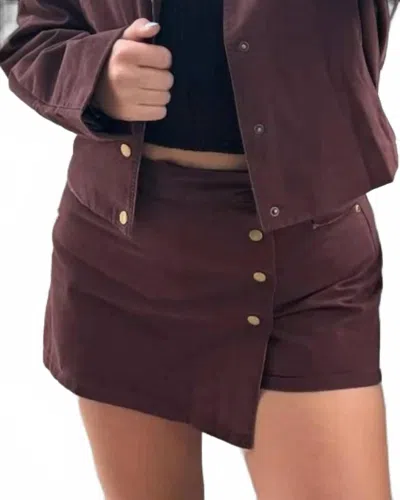 Reset By Jane Carly Mini Skort In Brown
