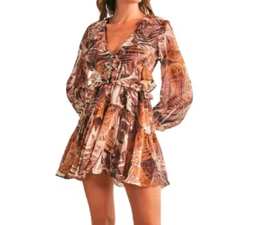 Reset By Jane Cut Out Forever Dress In Brown Multi
