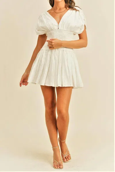 Reset By Jane Eyelet Mini Dress In White