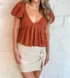 Reset By Jane Fembot Leather Mini Skirt In Taupe In Grey