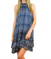 Reset By Jane Julia Flowy Mini Dress In Blue In Multi
