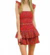 Reset By Jane Katie Floral Smocked Set In Red In Multi