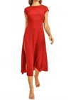 Reset By Jane Katie Open Back Midi Dress In Red In Red