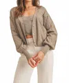 Reset By Jane Knit Sweater Set In Taupe In Multi
