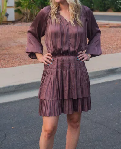 Reset By Jane Layer Dress In Plum