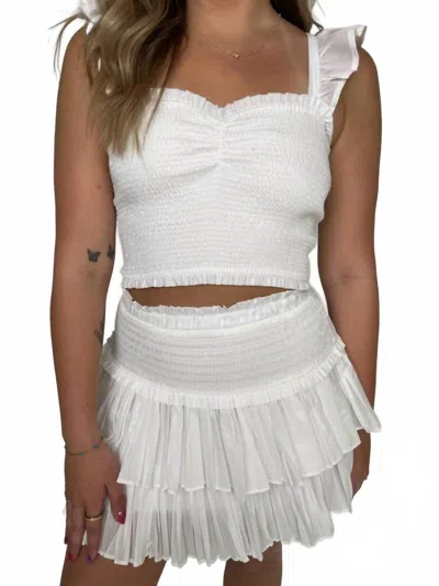 Reset By Jane Liana Ruffle Top In White