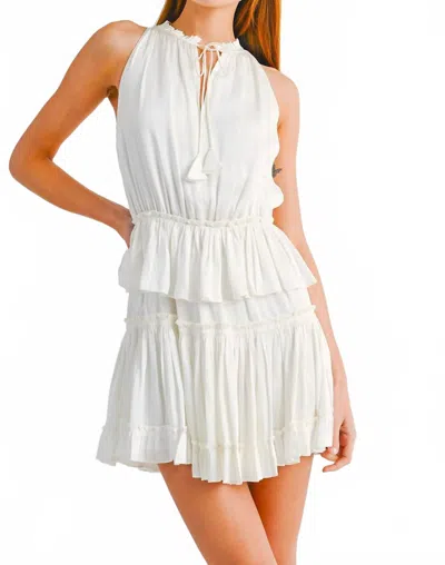 Reset By Jane Libby Ruffle Mini Dress In White