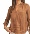 Reset By Jane Lindsey Blouse In Bronze In Gold