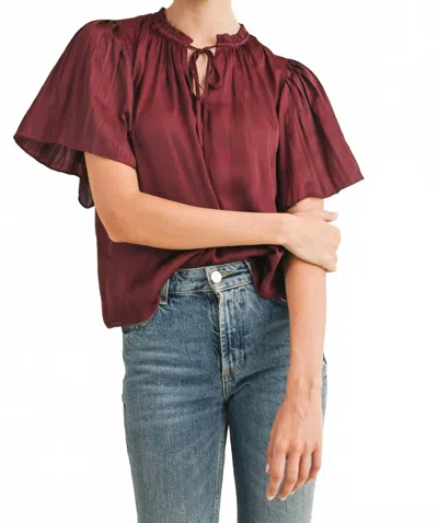 Reset By Jane Luisa Top In Wine In Pink