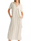 Reset By Jane Mae Maxi Dress In White Taupe In Multi