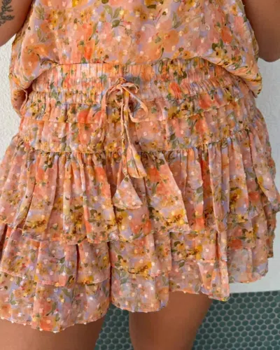 Reset By Jane Mila Mini Skort In Tangerine In Multi
