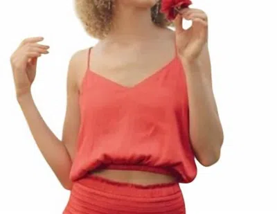 Reset By Jane Silky Amore Top In Candy Apple In Red