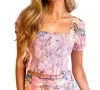 Reset By Jane Spring Dreams Smocked Top In Pink In Pink