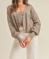 Reset By Jane Vienna Sweater Set In Taupe