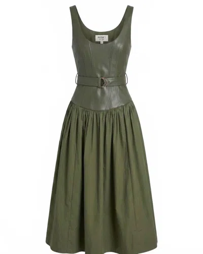 Reset By Jane Women's Tara Midi Dress In Mediterranean Olive In Green