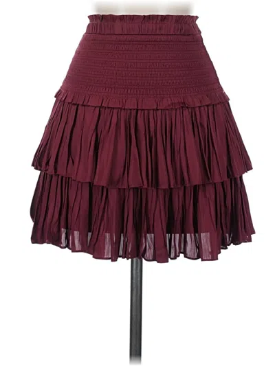 Pre-owned Reset Casual Skirt In Burgundy