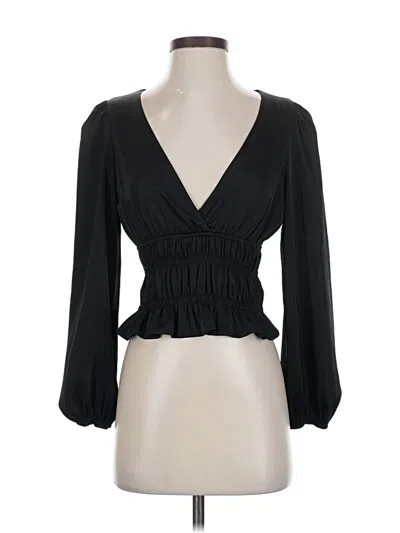 Pre-owned Reset Long Sleeve Blouse In Black