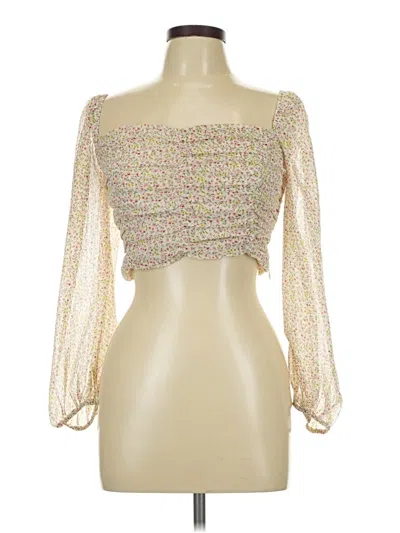 Pre-owned Reset Long Sleeve Blouse In White
