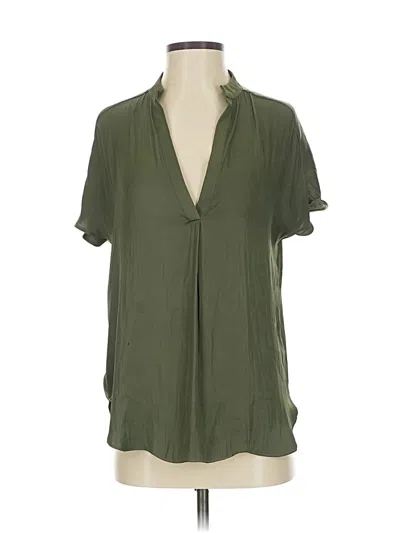 Pre-owned Reset Short Sleeve Blouse In Green