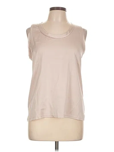 Pre-owned Reset Sleeveless Top Tan Scoop Neck Tops