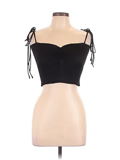 Pre-owned Reset Tube Top Black Strapless Neckline Tops