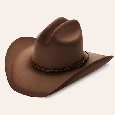 Resistol Hats Resistol Jason Aldean Dirt Road 4x Pecan Cattleman's Crown Felt Cowboy Hat