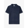 RESORT CO MENS TERRY POLO SHIRT IN NAVY