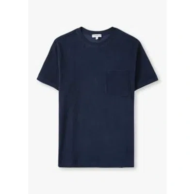Resort Co Mens Terry T-shirt In Navy In Blue