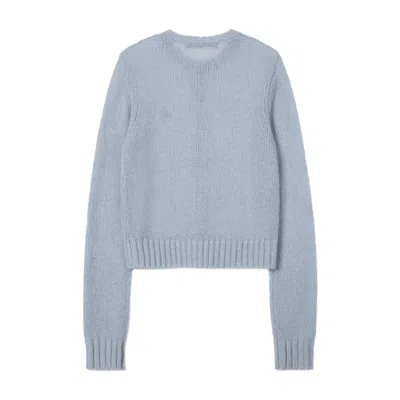 Rest&recreation Button Hole Knit Cardigan In Blue