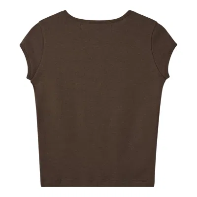 Rest&recreation Cap Sleeve T-shirt In Brown