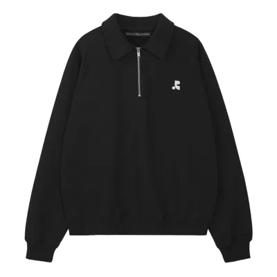 Rest&recreation Collar Raglan Sweatshirt In Black