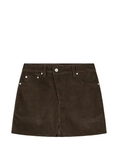 Rest&recreation Corduroy Skirt In Brown